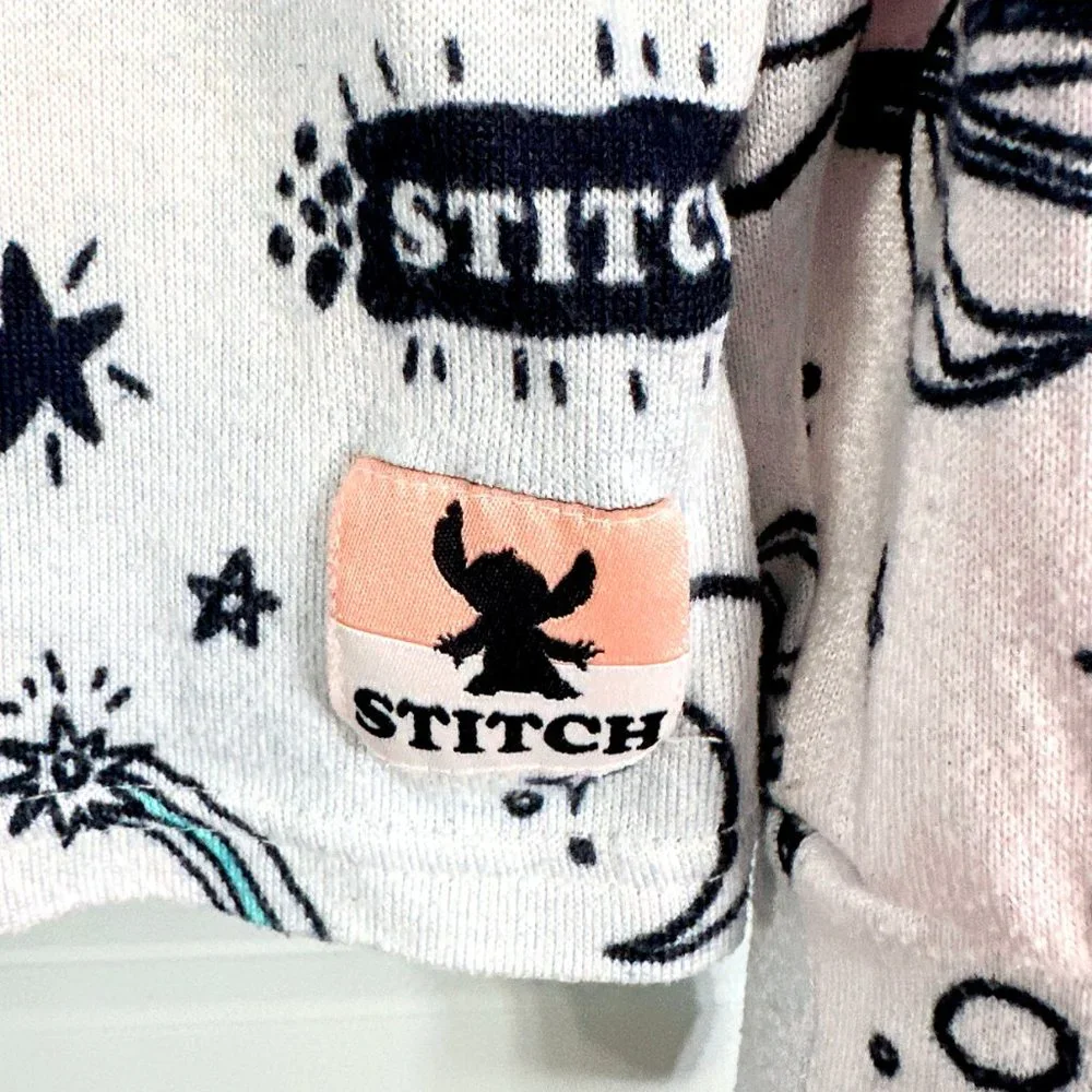 DISNEY Lilo and Stitch Space Planets Pajama Set Size Small EUC - Picture 8 of 8